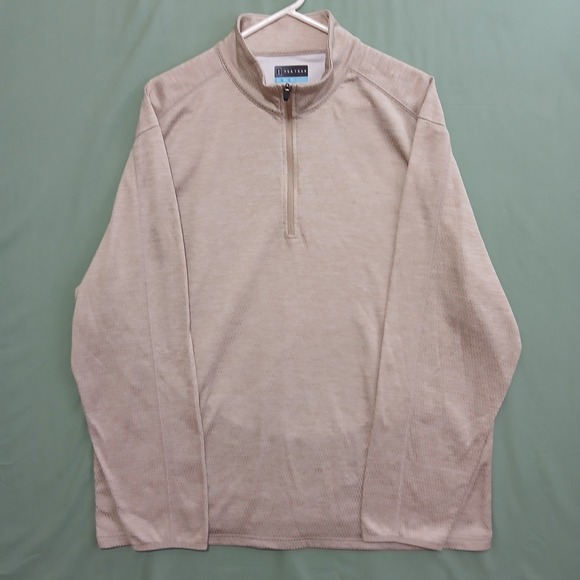PGA Tour Other - PGA TOUR Men's XL Gold Mock Neck 1/4 Zip Pullover Golf Sport Shirt Long Sleeve